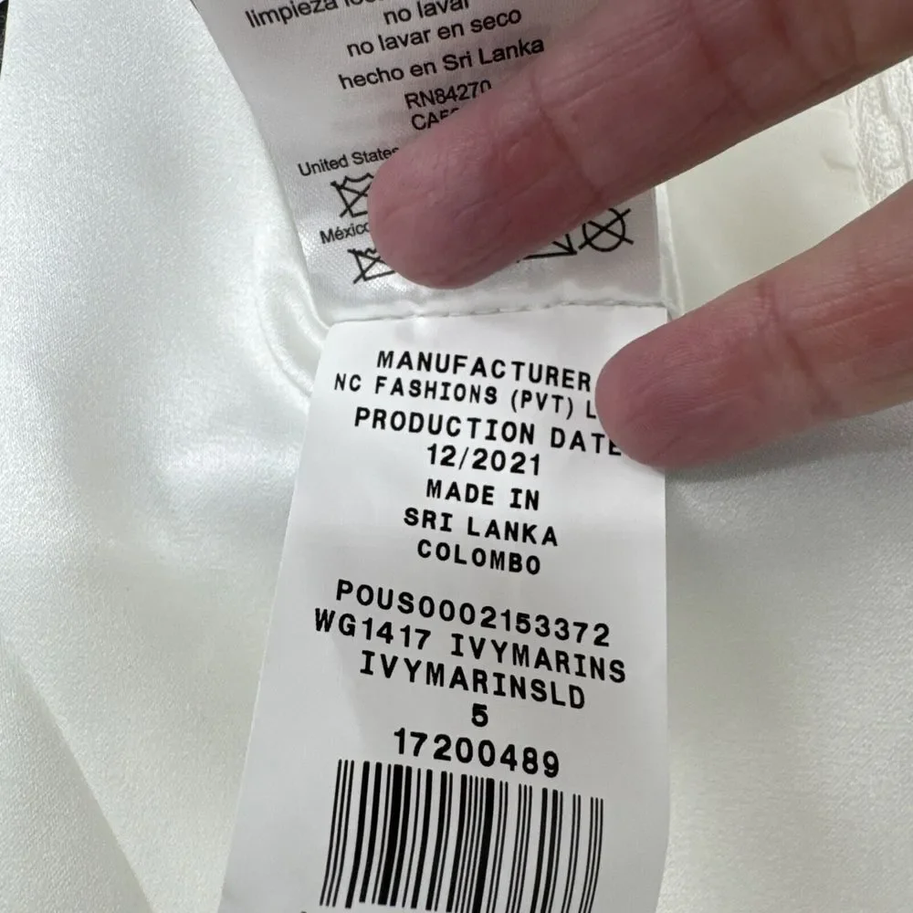 David's Bridal Flower Girl Dress Trapped Petals‎ Size 5 Wedding Navy Blue NWT - Picture 7 of 10